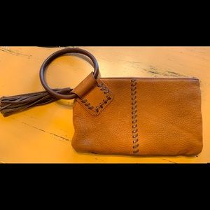 HOBO Soft Brown Leather Wristlet Wallet